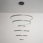 Orrery Rings Chandelier — Modern Brass LED Pendant Light