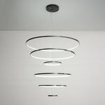 Orrery Rings Chandelier — Modern Brass LED Pendant Light