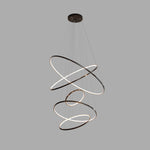 Orrery Rings Chandelier — Modern Brass LED Pendant Light