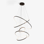 Orrery Rings Chandelier — Modern Brass LED Pendant Light