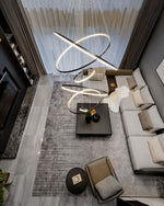 Orrery Rings Chandelier — Modern Brass LED Pendant Light