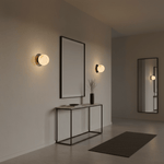 Orrila Dawn Alabaster Wall Sconce in Brushed Brass | Modern Minimalist Lighting
