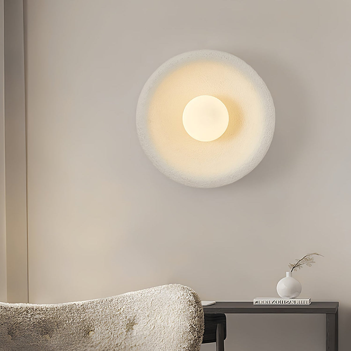 Orrin Halo Wall Sconce — Modern Minimalist LED Wall Light for Bedroom & Living Room