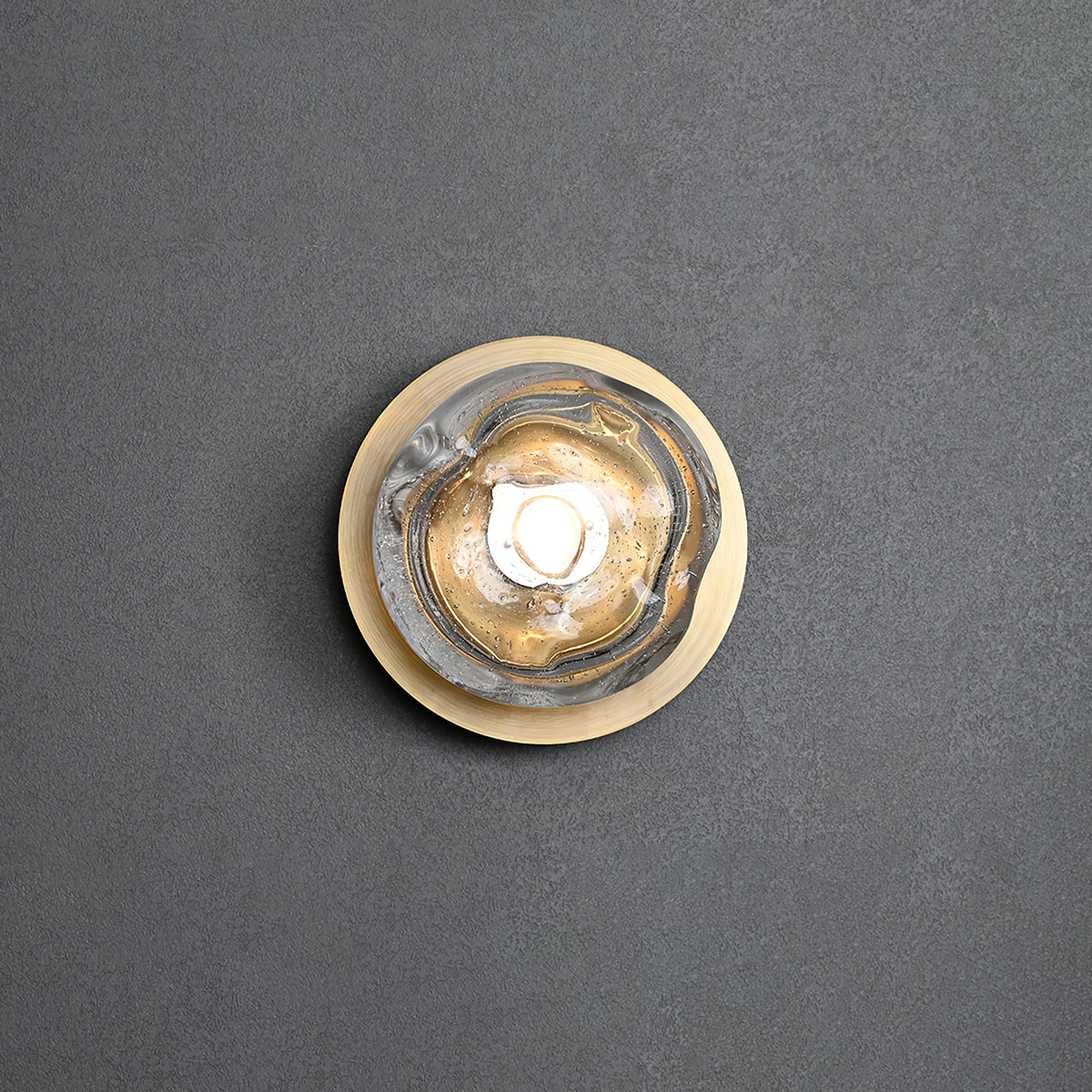 Orrin Molten Glass Wall Sconce | Handcrafted LED Art Glass Lighting