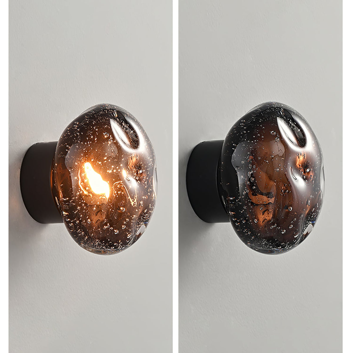 Orrin Molten Glass Wall Sconce | Handcrafted LED Art Glass Lighting
