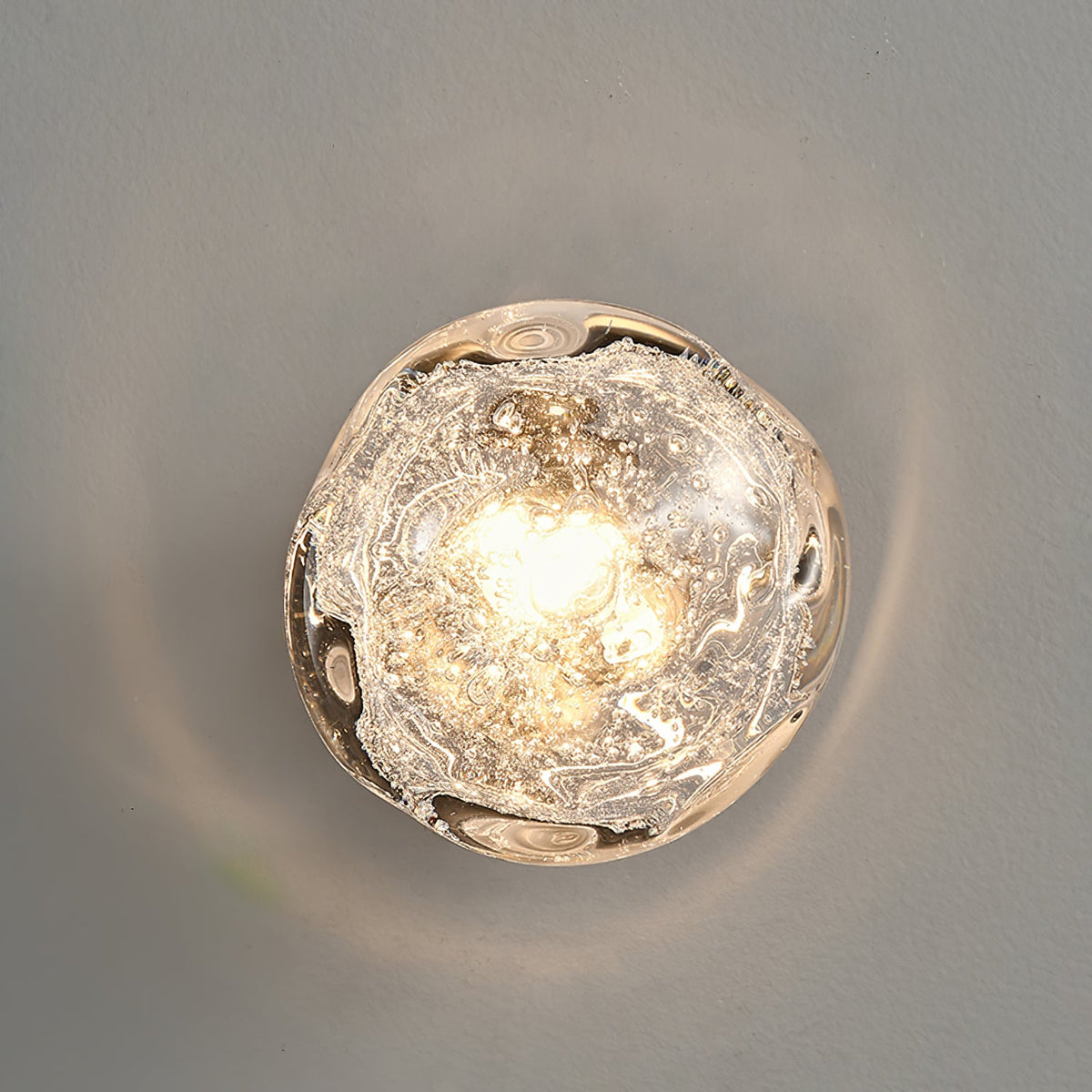 Orrin Molten Glass Wall Sconce | Handcrafted LED Art Glass Lighting