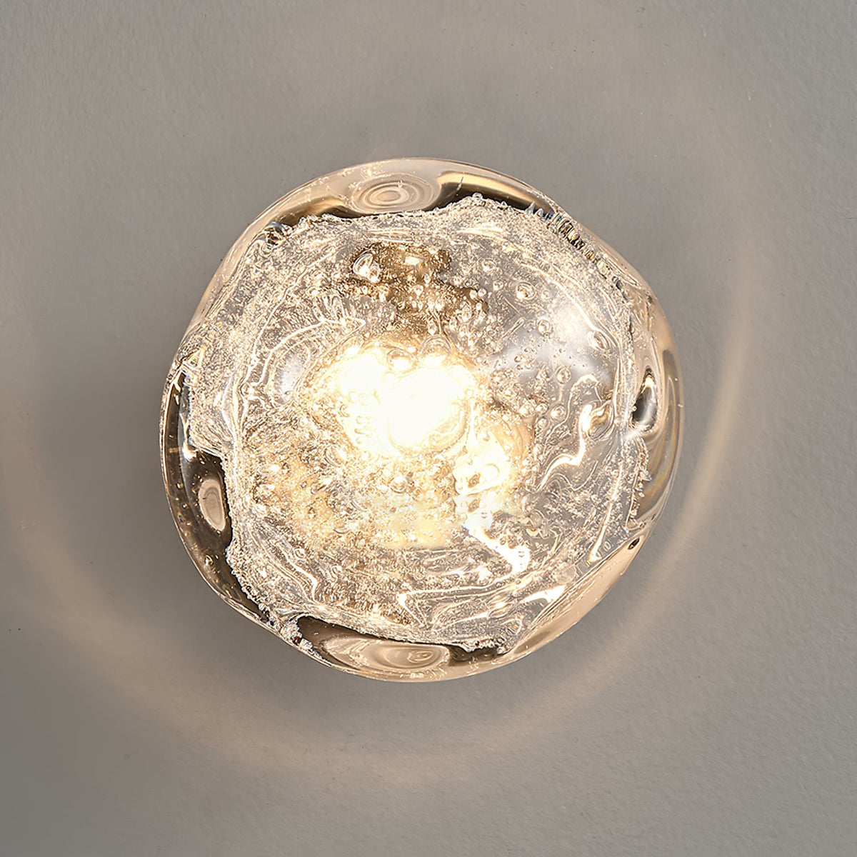 Orrin Molten Glass Wall Sconce | Handcrafted LED Art Glass Lighting