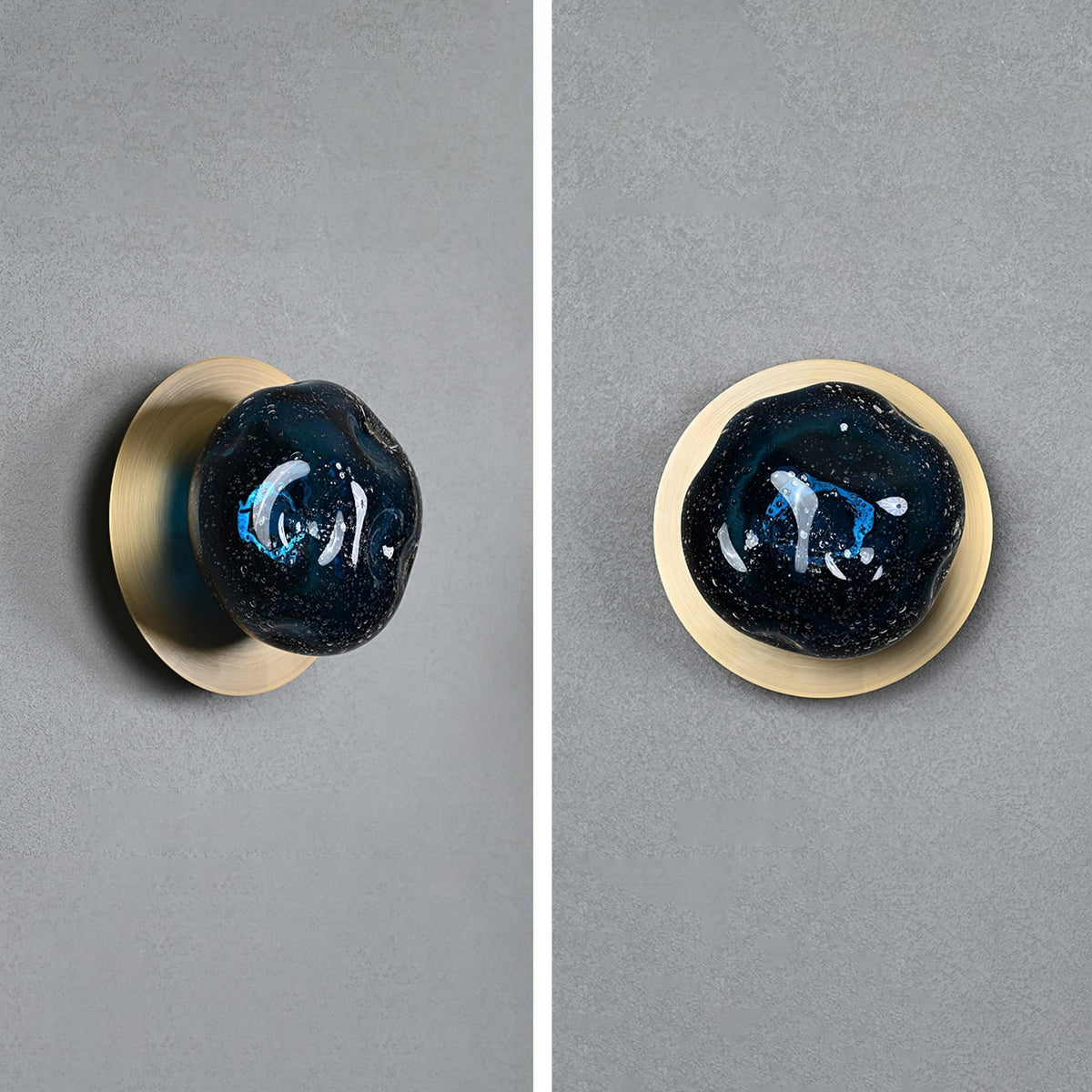 Orrin Molten Glass Wall Sconce | Handcrafted LED Art Glass Lighting