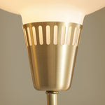 Orvanna Modern Wood and Glass Chandelier with Gold Accents