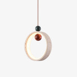 Orvion Sculptural Travertine Pendant Light with LED Illumination