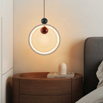 Orvion Sculptural Travertine Pendant Light with LED Illumination