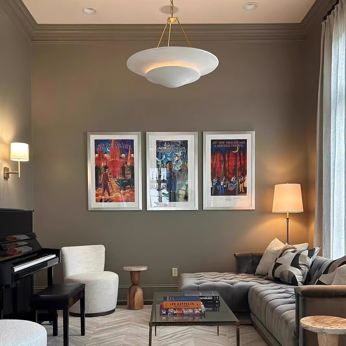Orvus Cloud Pendant Light — Sculptural Plaster & Metal Ceiling Lamp