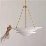 Orvus Cloud Pendant Light — Sculptural Plaster & Metal Ceiling Lamp