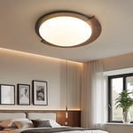 Orwyn Grain Halo LED Flush Mount Ceiling Light in Walnut Wood Grain