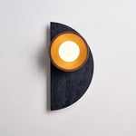 Orymir Wall Sconce with Black Travertine and Walnut