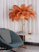 Ostrich Feather Floor Lamp
