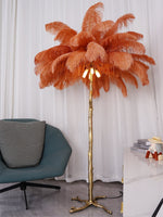 Ostrich Feather Floor Lamp