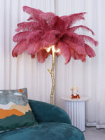 Ostrich Feather Floor Lamp