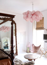 Ostrich Feather Pendant Lamp