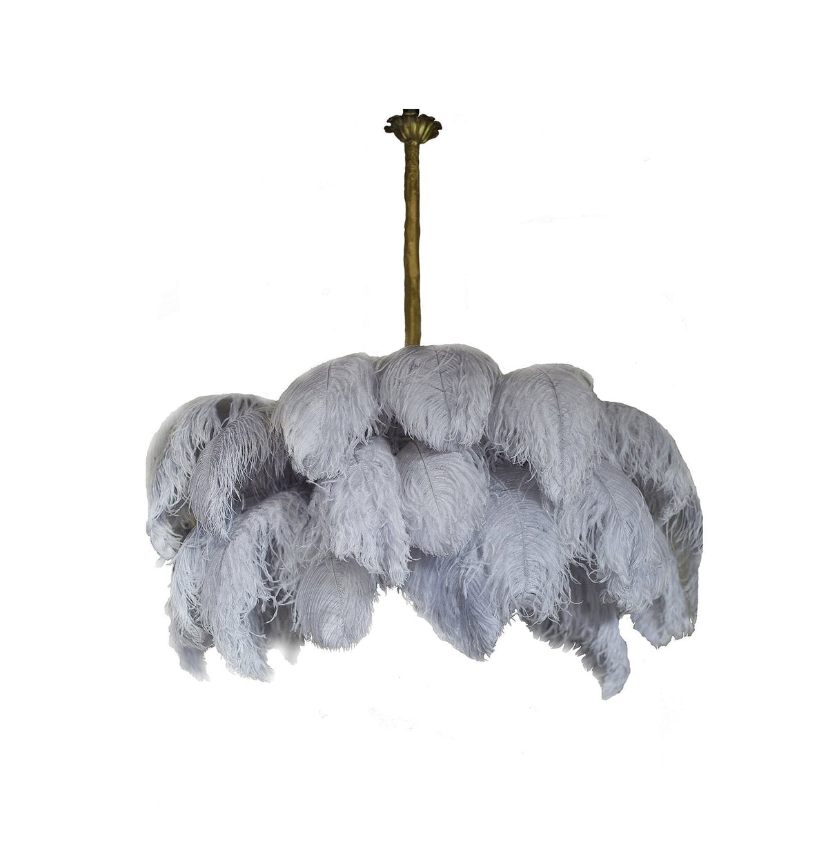 Ostrich Feather Pendant Lamp