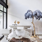 Ostrich Feather Floor Lamp