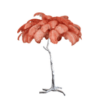 Ostrich Feather Brass Floor Lamp