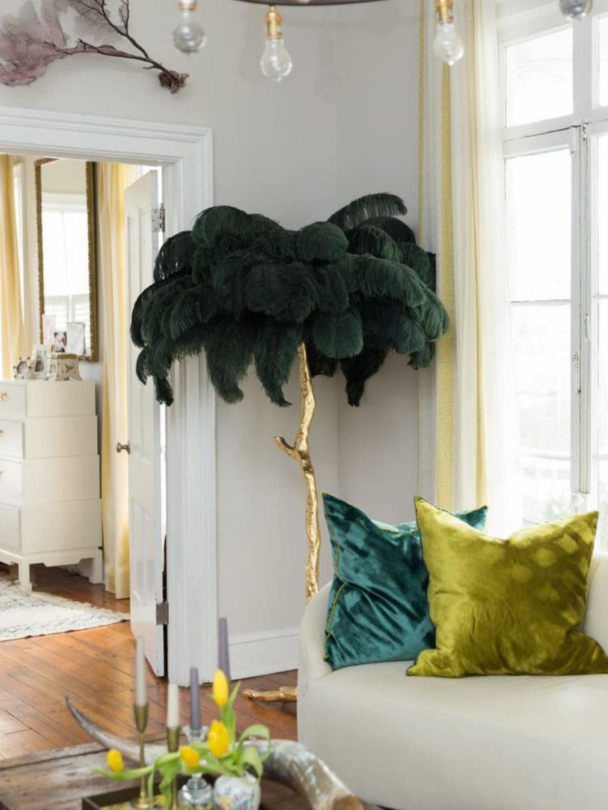ostrich-feather-floor-light