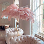 ostrich-feather-floor-light