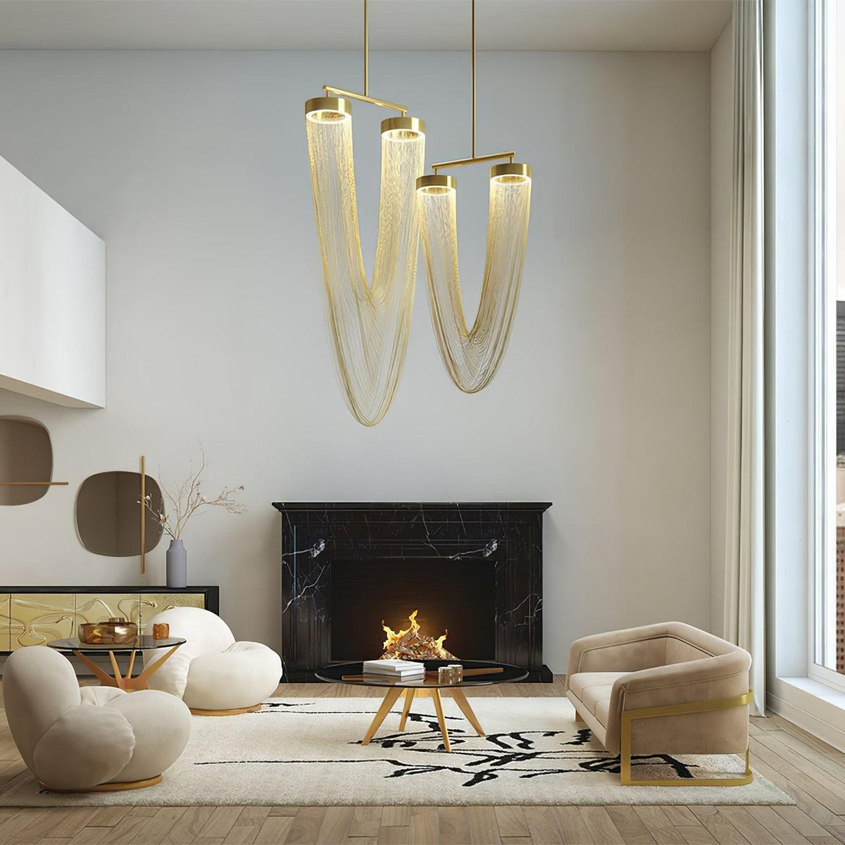 Otero Sculptural Copper Pendant Light with Integrated LED