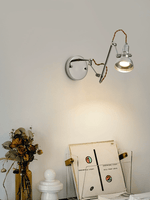 Otto Swing Arm Wall Sconce with Adjustable Metal Arm and Glass Shade