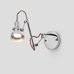Otto Swing Arm Wall Sconce with Adjustable Metal Arm and Glass Shade