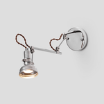 Otto Swing Arm Wall Sconce with Adjustable Metal Arm and Glass Shade