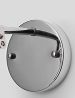 Otto Swing Arm Wall Sconce with Adjustable Metal Arm and Glass Shade