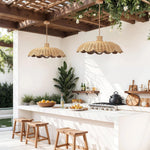 Boho Chic Rattan Woven Pendant Lamp