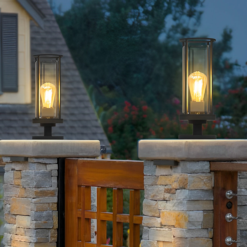 Lumina Round Stainless Steel Outdoor Wall & Post Light in Matte Black