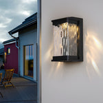 Waterproof Creative Glass Led Black Outdoor Wall Sconce