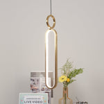 Led Oval Linear Pendant Light