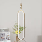 Led Oval Linear Pendant Light