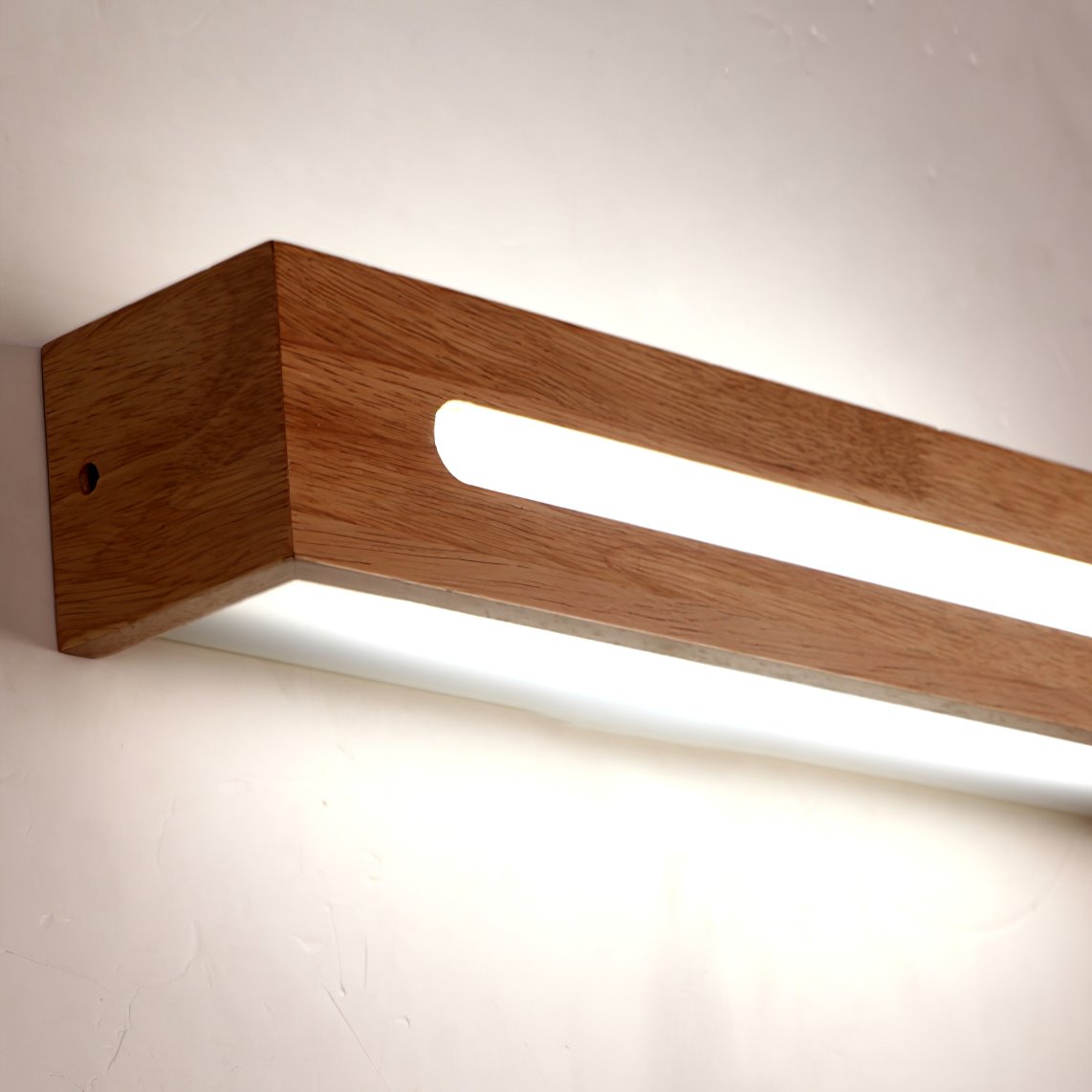 Oval Wooden Wall Light
