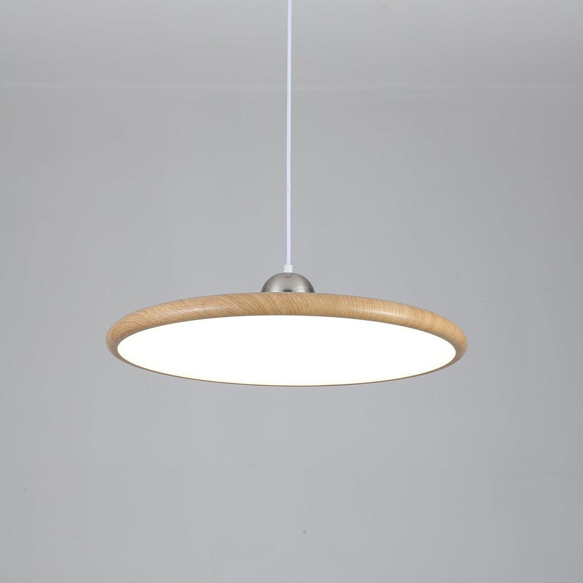 Ovalo Grain Pendant Light – Modern Wood Finish LED Hanging Lamp