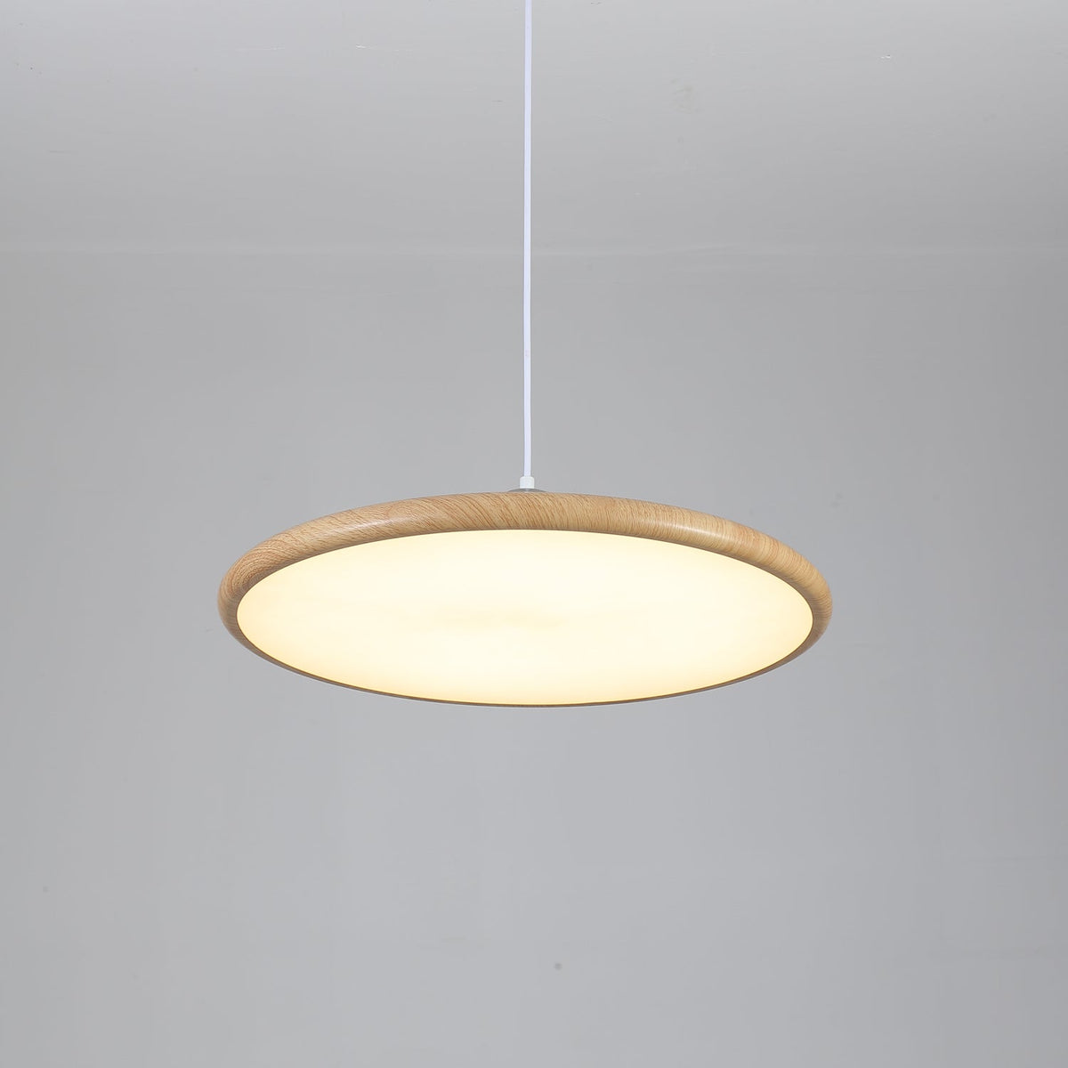 Ovalo Grain Pendant Light – Modern Wood Finish LED Hanging Lamp