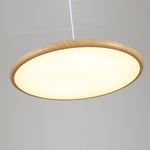 Ovalo Grain Pendant Light – Modern Wood Finish LED Hanging Lamp