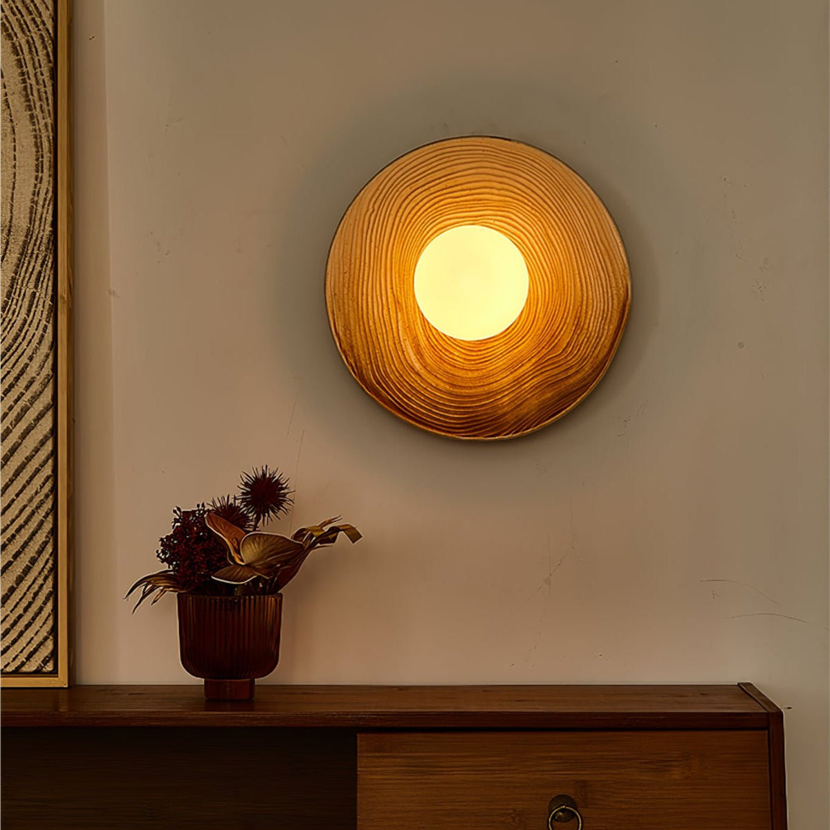 Ovalo Ceramic Wall Sconce – Handcrafted Modern Lighting for Bedroom & Living Room