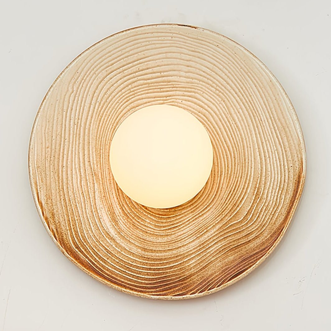 Ovalo Ceramic Wall Sconce – Handcrafted Modern Lighting for Bedroom & Living Room