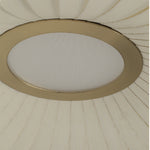 Ovola Pleated Pendant Light – Modern Wood & Fabric Drum Shade