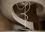 Pearl Drop Modern Glass Chandelier for Dining Room and Living Room