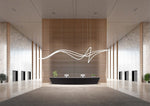 Pearl Drop Modern Glass Chandelier for Dining Room and Living Room