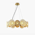 Paige Modern Crystal Glass Chandelier in Bronzed Iron for Dining Room and Foyer