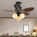 Palm Cove Breeze Ceiling Fan Light with Palm Leaf Blades and Amber Glass Shade