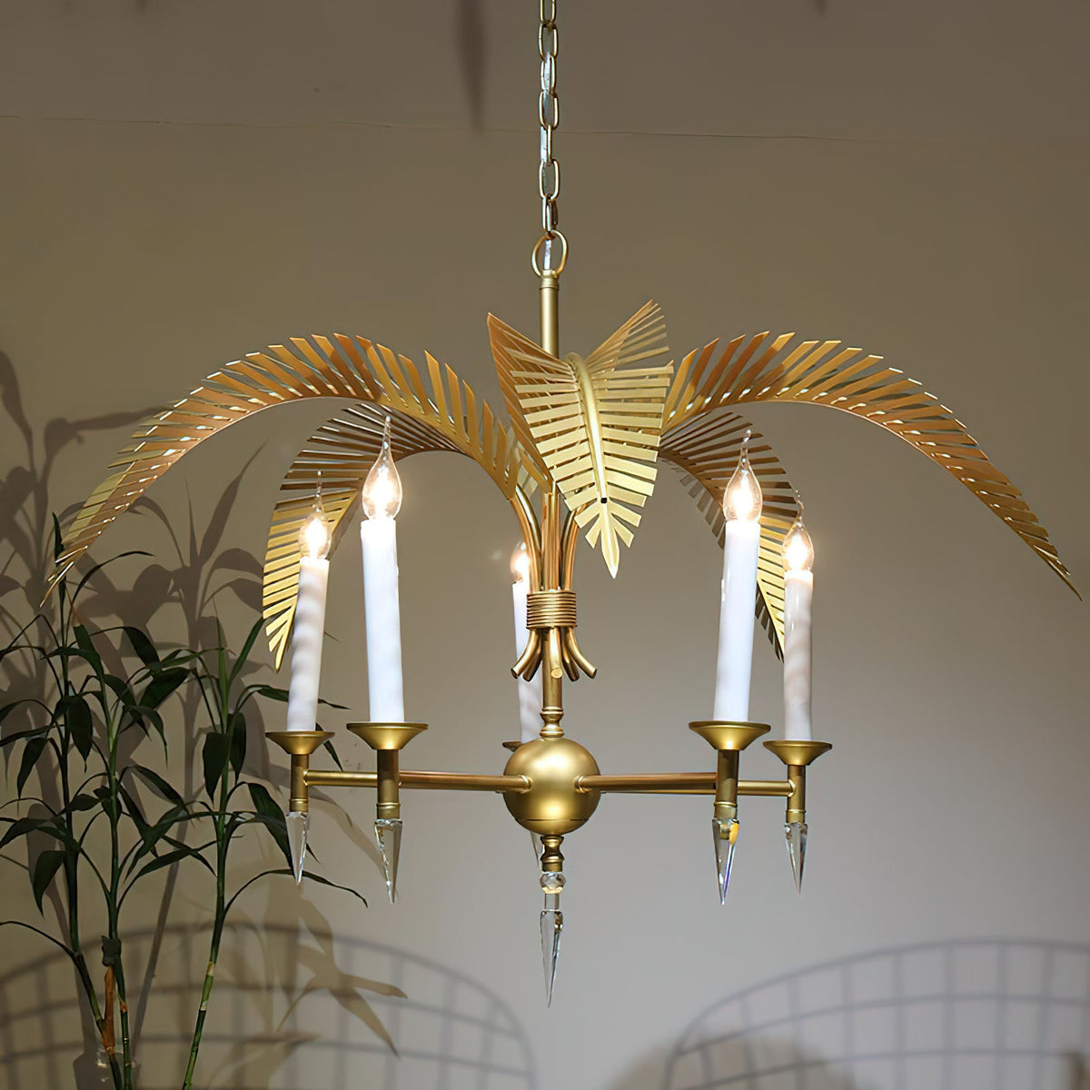 palm-frond-chandelier